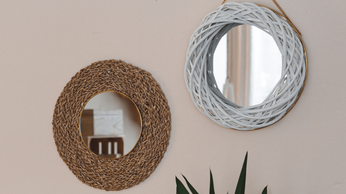 Vyrobte si zrkadlo v boho štýle