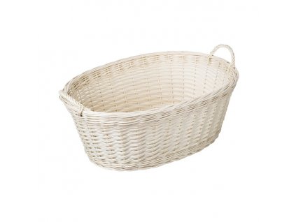 Prútený kôš na bielizeň - biely
