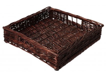 Prútená zásuvka wenge 34x34x8 cm