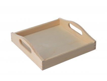 Drevený servírovací podnos 24x24 cm