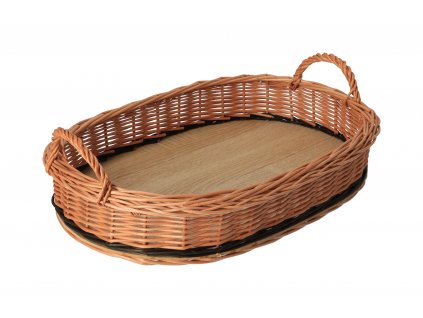 Prútený oválny podnos s uškom