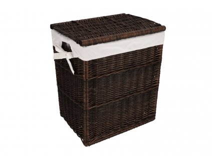 Prútený kôš na bielizeň tmavý