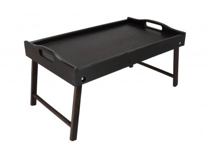 Drevený servírovací stolík do postele 50x30 cm tmavý