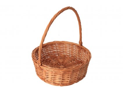 Prútený darčekový kôš okrúhly prírodný