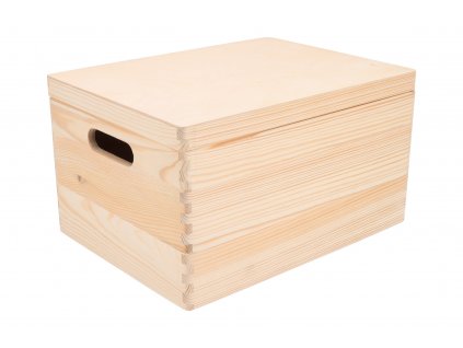 Drevený box s vekom 40 x 30 x 23 cm