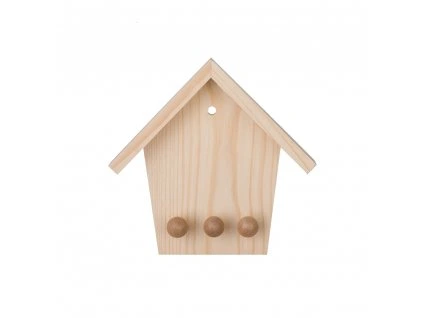 1317 1 dreveny vesak na klice domecek