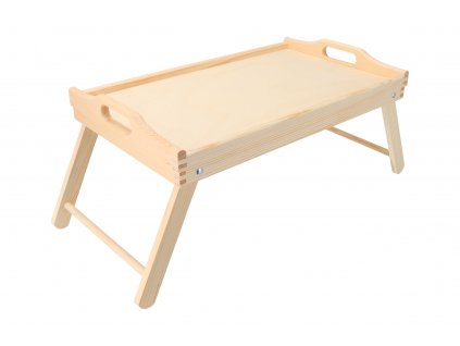 Drevený servírovací stolík do postele 50x30 cm - nelakovaný
