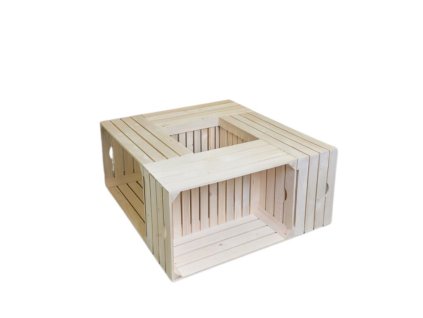 Drevené debničky - konferenčný stolík 84 x 39 x 84 cm