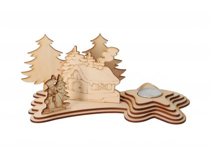 Drevená kométa so sviečkou