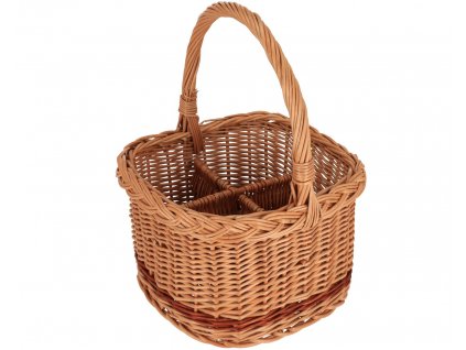 Prútený nosič na 4 fľaše