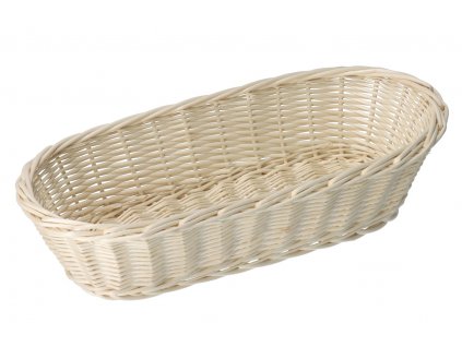 Prútená opálka na pečivo zdobená biela