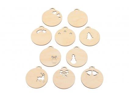 2745 2 drevene jmenovky na darky 10 ks