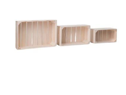 Drevené debničky polička smrek