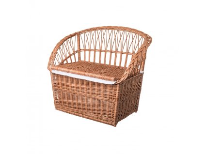 Prútená lavica s úložným priestorom malá