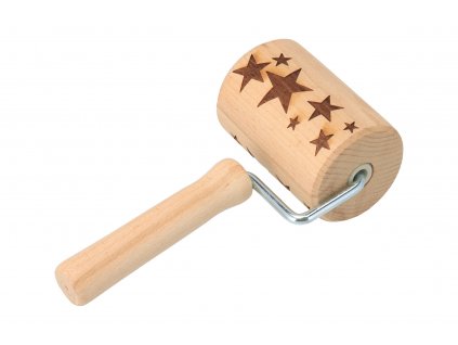 Embosovaný jednoručný valček na cesto hviezdičky