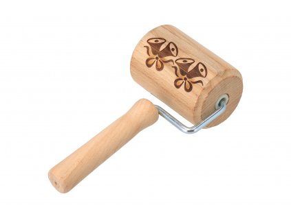 Embosovaný jednoručný valček na cesto zvončeky