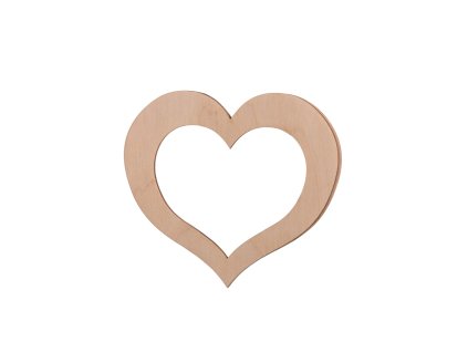 Drevený fotorámik srdiečko