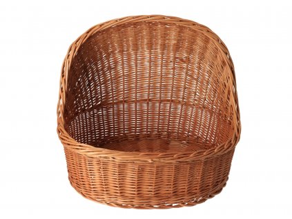 Pútený pelech pre psa so strieškou - prírodný