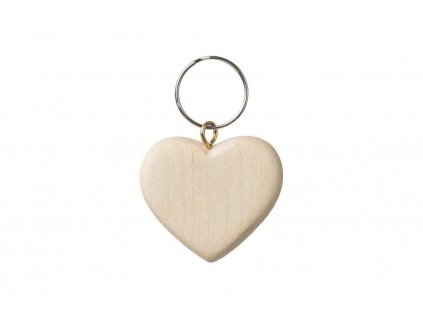 Drevený prívesok srdiečko
