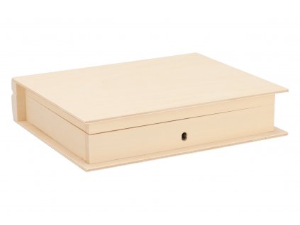 Drevená krabička kniha na kľúč