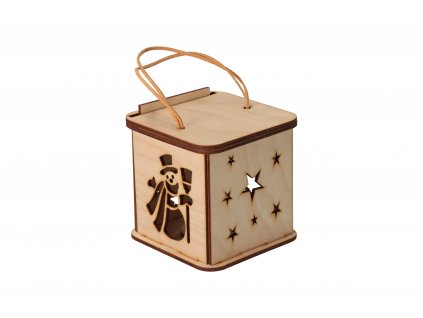 Drevený svietiaci lampión