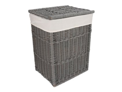 Prútený kôš na bielizeň šedý
