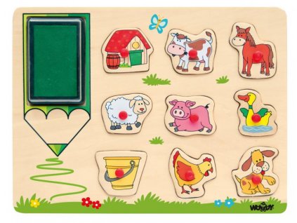 Drevené pečiatky so zvieratkami