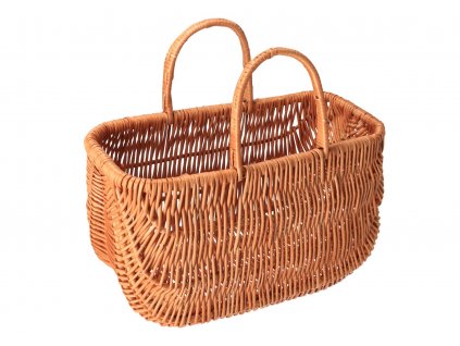 Prútený kôš na nákup prírodný