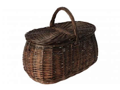 Prútený piknikový kôš tmavý
