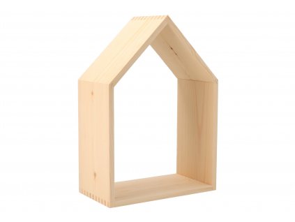 Drevená polička domček otvorená - veľká