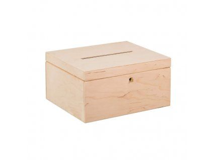 2877 3 dreveny box na svatebni prani na klic