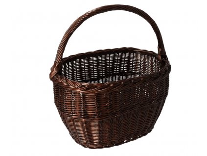Prútený kôš na nákupy tmavý