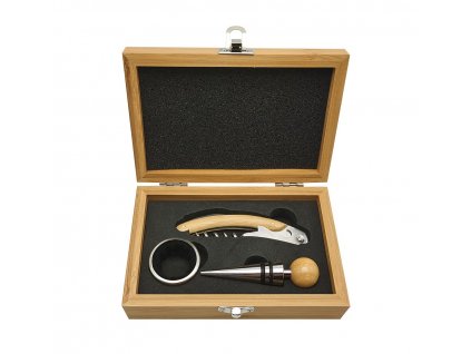 Drevená súprava na víno