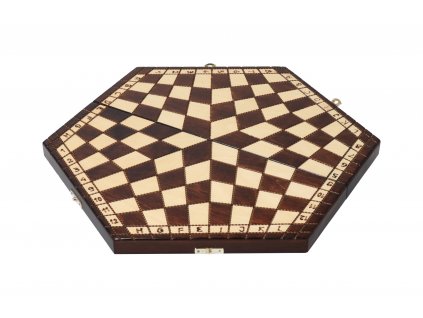 Drevené šachy - šesťuholník pre 3 hráčov