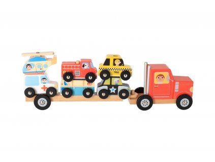 Drevená nasadzovačka - príves do auta