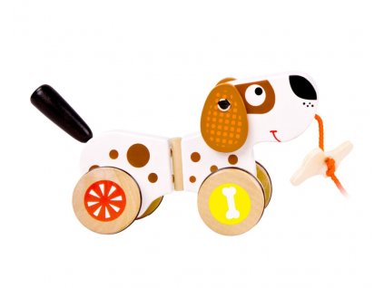 Drevený ťahací psík