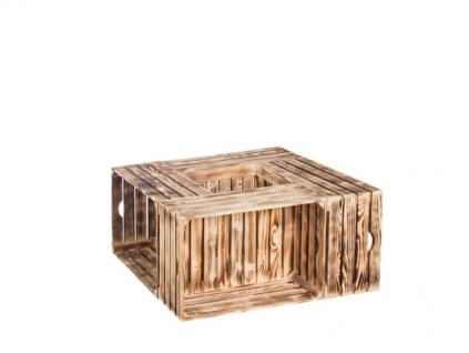 Drevené opálené debničky konferenčný stolček 84 x 39 x 84 cm