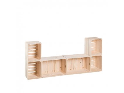 Drevené debničky obývacia stena 80 x 180 x 30 cm