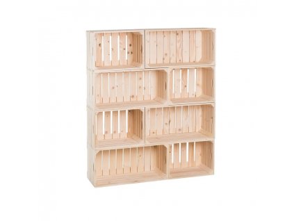 Drevené debničky knižnica 120 x 100 x 30 cm