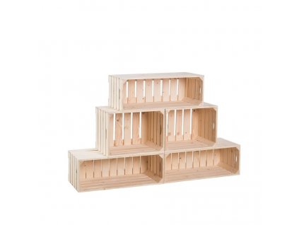 Drevené debničky knižnica 74 x 120 x 30 cm