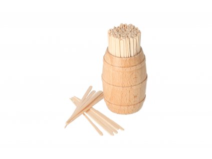 Drevený súdok so špáradlami