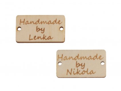 Ceduľka HANDMADE s vlastným menom