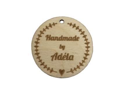 Ceduľka HANDMADE s vlastným menom II