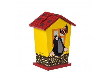 Drevená pokladnička - Krtko