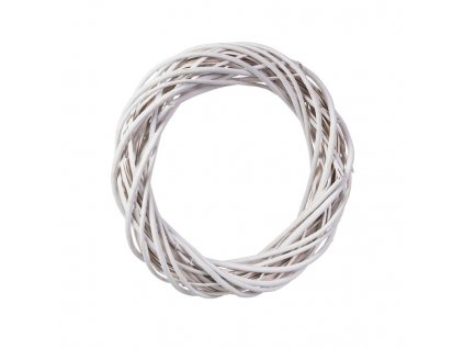Prútený veniec biely 35 cm