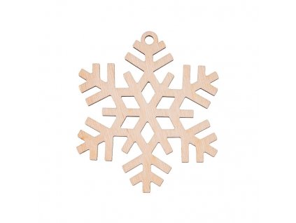 Drevená vianočná výzdoba - vločka