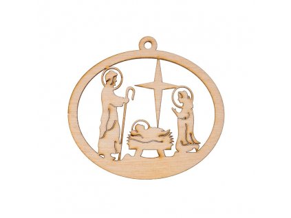 Drevená vianočná výzdoba - betlehem