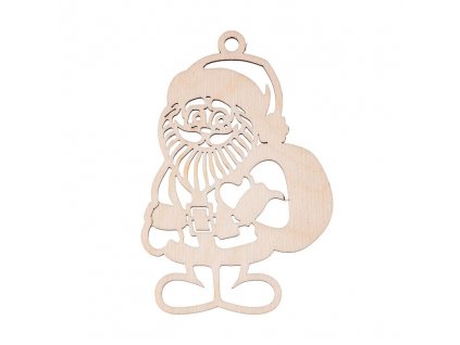 Drevená vianočná výzdoba - Santa