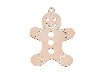 Drevená vianočná výzdoba - perníček