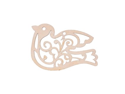 Drevená vianočná výzdoba - vtáčik